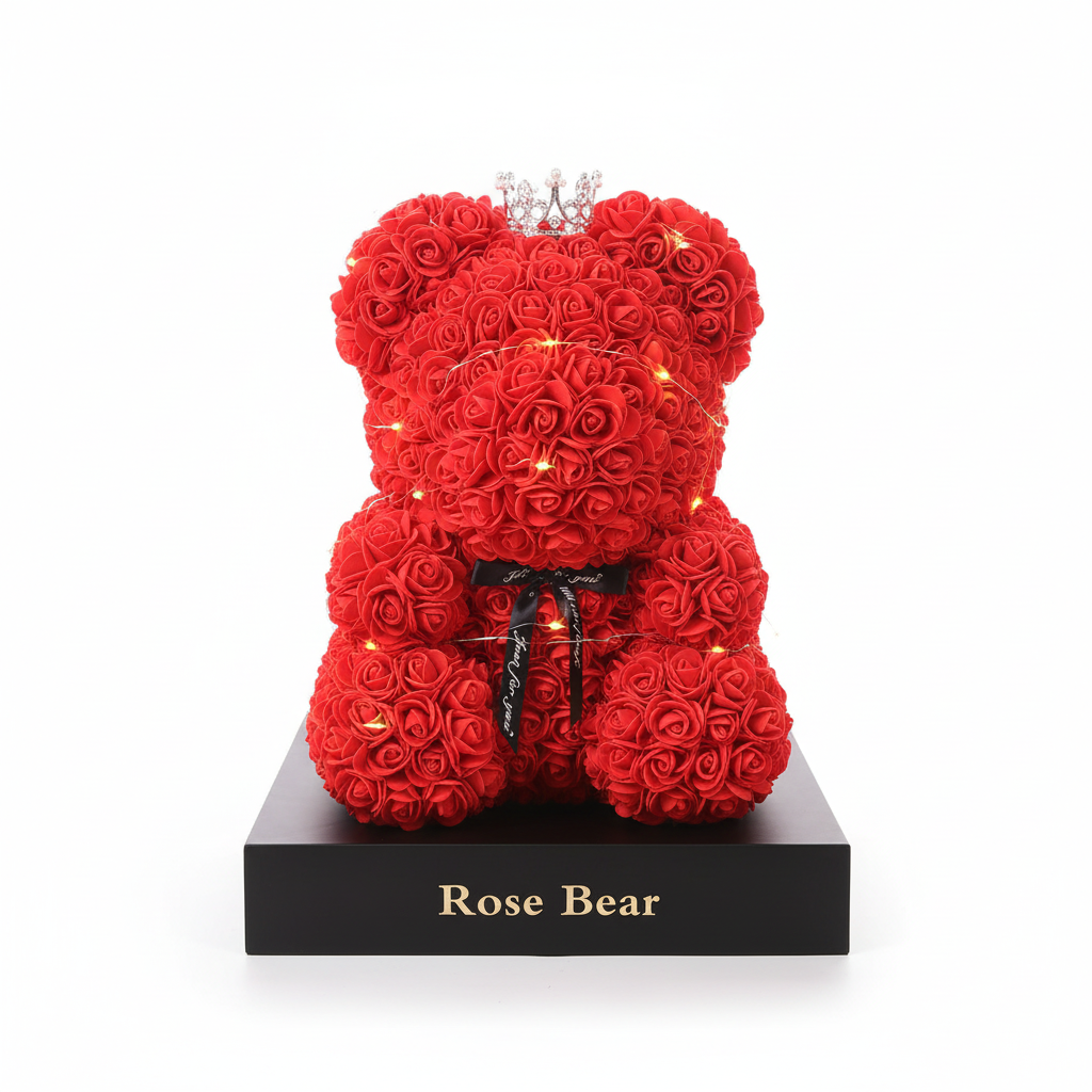2025 New Artificial Flower Eternal Rose Teddy Bear for Mom Mother's Day Birthday Valentine's Day Anniversary Gifts & Decorations