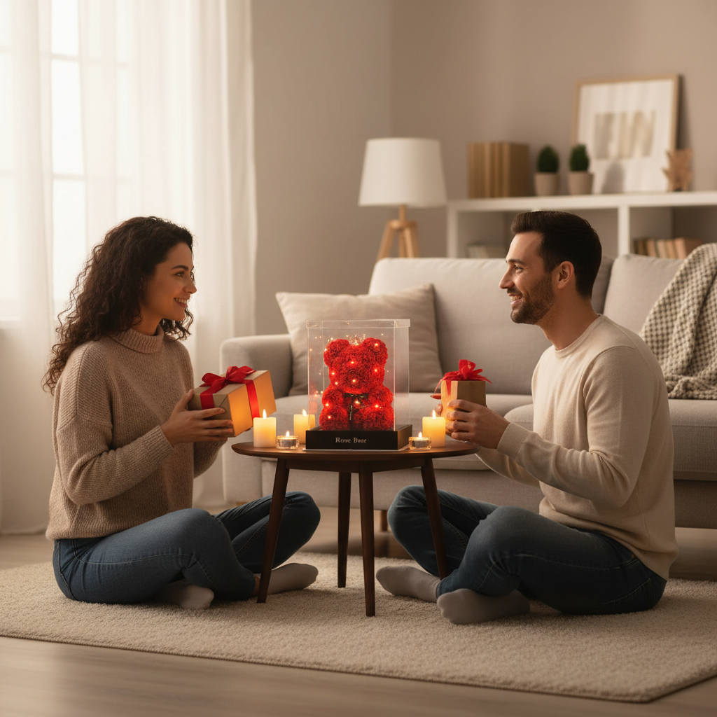 2025 New Artificial Flower Eternal Rose Teddy Bear for Mom Mother's Day Birthday Valentine's Day Anniversary Gifts & Decorations