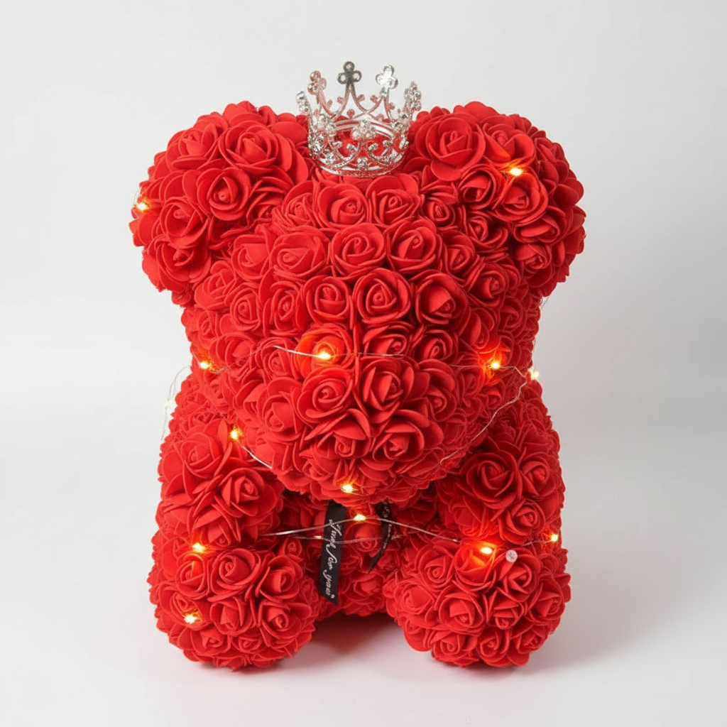 2025 New Artificial Flower Eternal Rose Teddy Bear for Mom Mother's Day Birthday Valentine's Day Anniversary Gifts & Decorations
